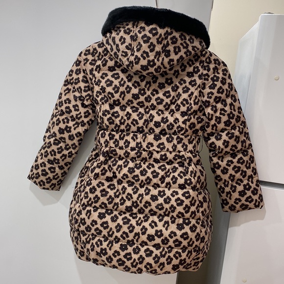Leopard Printed Down Jacket For Girls - Picture 10 of 13
